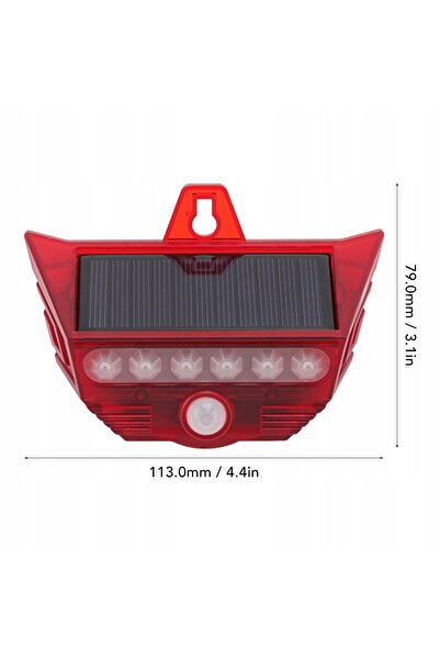 NO BRAND Lampă de alarmă solară cu senzor de mișcare, de securitate, sonoră, Y7