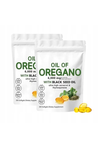 NO BRAND Capsule moi cu ulei de oregano, 300 de bucăți, ulei de chimen negru ...
