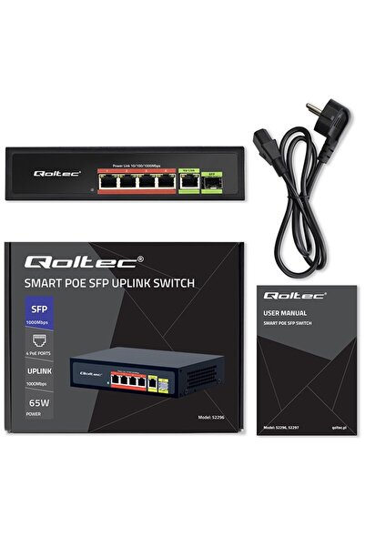 NO BRAND Switch de rețea Fast Ethernet PoE, 4 porturi RJ45 PoE, 1 port RJ45 u...