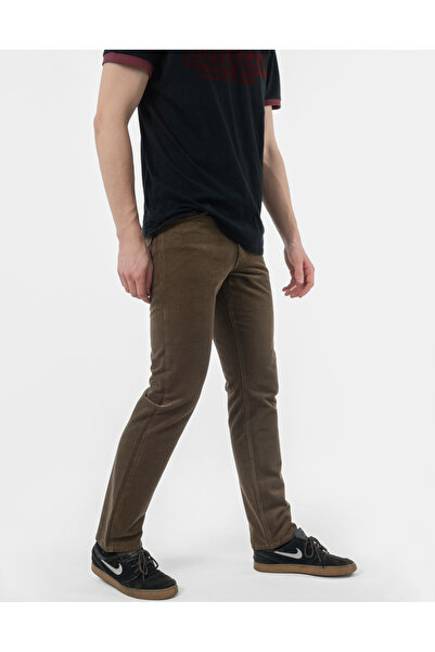 NO BRAND Pantaloni călduroși din catifea reiată pentru bărbați, din bumbac, H...
