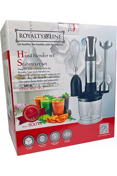 NO BRAND Blender de mână Royalty Line Pl Esms 800.743.21 800 W Argintiu/Gri