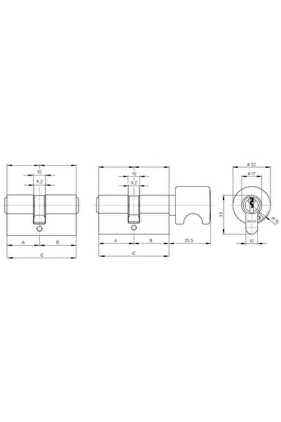 NO BRAND Set de inserții Wilka 1400+1405 45g/30 Alamă