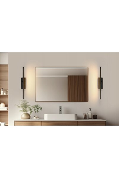 NO BRAND Iluminat LED pentru baie deasupra oglinzii, negru, 8W, 3000K