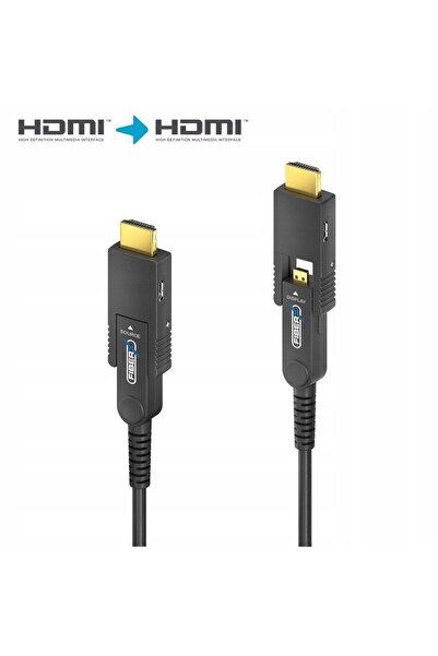 NO BRAND Cablu HDMI / Micro HDMI 2.0 cu conectori detașabili Purelink Fiberx ...
