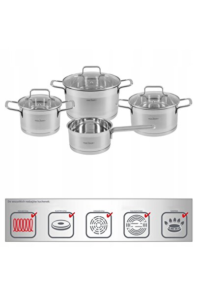 NO BRAND Set de vase de gătit germane din oțel inoxidabil pentru inducție