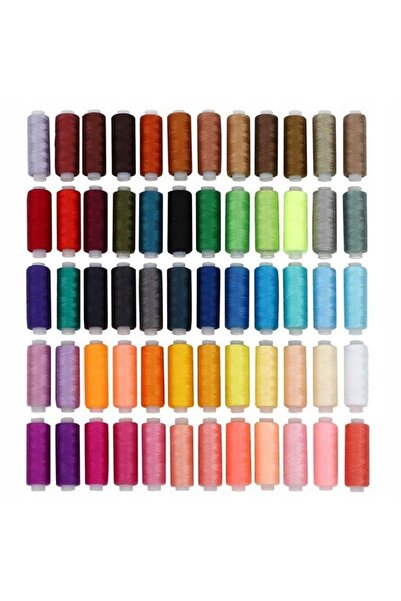 NO BRAND Set de ațe pentru cusut manual și la mașină, 60 de bucăți, colorate