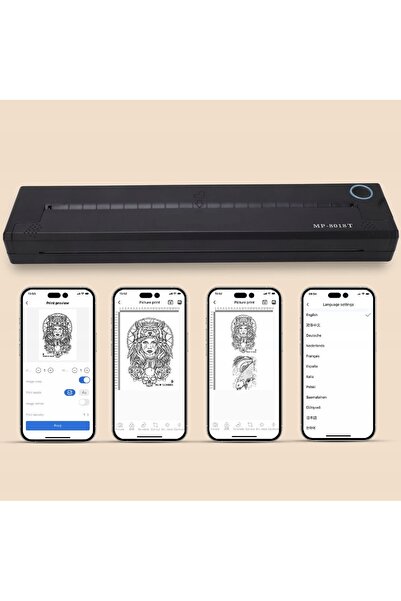 NO BRAND APARAT DE TRANSFER PENTRU TATUAJE IMPRIMANTĂ IMPRIMANTĂ PENTRU ȘABLO...