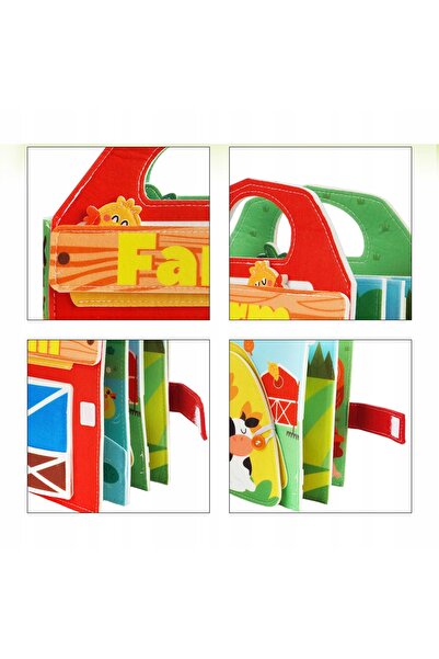 NO BRAND Jucărie educativă Montessori: Placă senzorială manipulativă tip bibl...