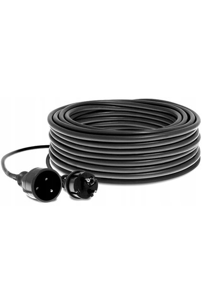 NO BRAND Cablu prelungitor retractabil 50m 3x2,5 mm² din cauciuc 1 priză 2P+T...
