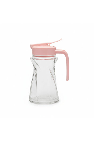 AKDC Shishegaran Glass Oil Dispenser with Flip-Top Lid – 350 ml - Pink