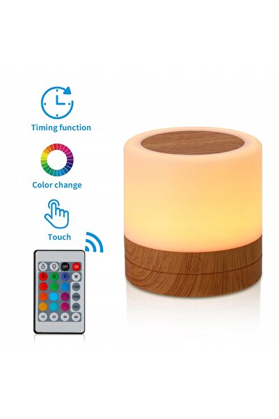NO BRAND Lampă de veghe LED multicoloră USB cu telecomandă și control tactil