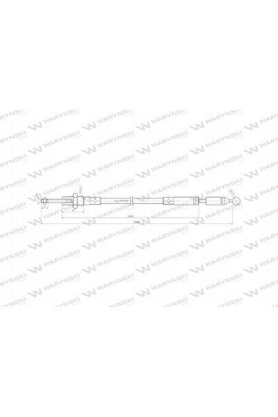 NO BRAND Cablu de control pentru Splitter pe bilă de oțel 2,5m Waryński