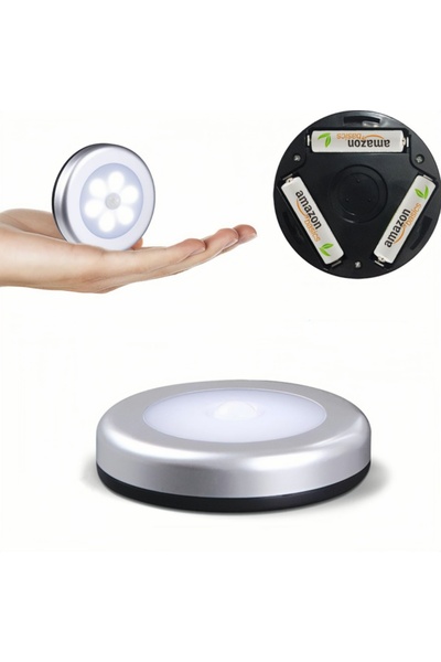 NO BRAND Lampă cu 6 LED-uri, alimentată cu baterii, cu senzor de mișcare