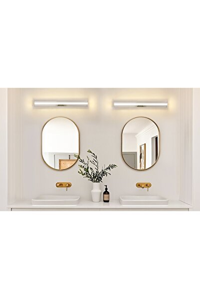 NO BRAND Aplică de perete pentru baie, cu LED, cromată, 8W, 4500K, cu oglindă.