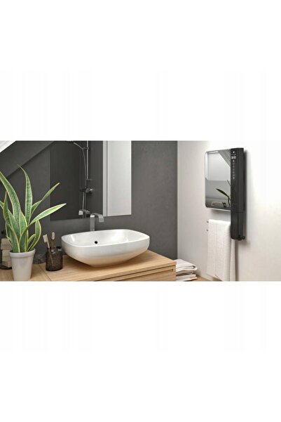 NO BRAND Winda radiator de baie cu oglindă, termostat, 1800W