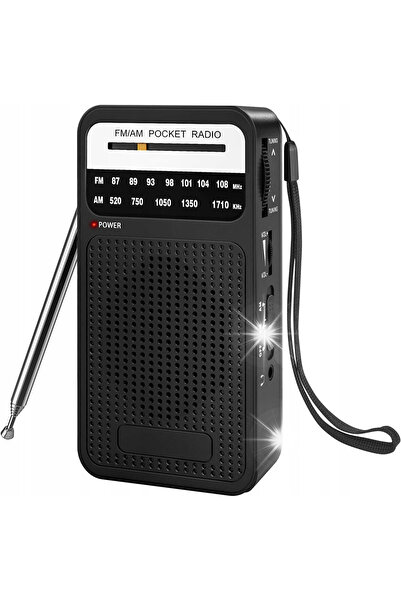 NO BRAND Radio Portabil FM AM Alimentat cu Baterii Difuzor Stereo Antenă Tele...
