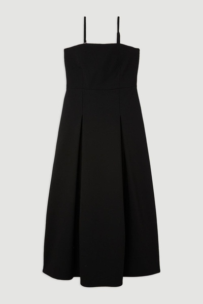 NO BRAND Rochie neagră Karen Millen midi, cu imperfecțiuni, fără mâneci, 38