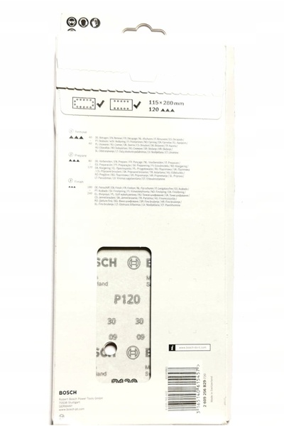 NO BRAND Șmirghel Bosch 115x280mm P120 10 bucăți