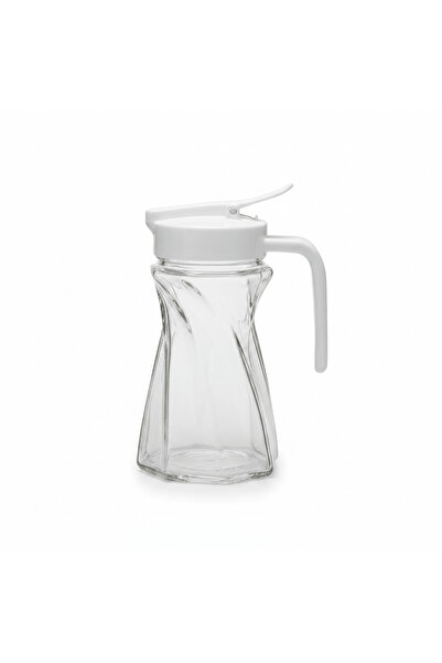 AKDC Shishegaran Glass Oil Dispenser with Flip-Top Lid – 350 ml -Yellow
