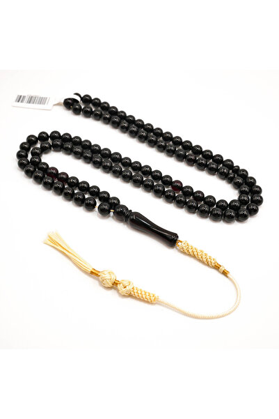 Generic Brand Natural Baltic Amber Rosary – 99 Beads 7mm Black Prayer Tasbih 18g