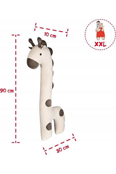 NO BRAND Girafă de pluș 90cm, pernă gigant moale și elegantă pentru copii - J...