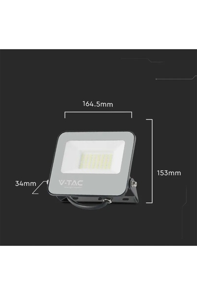 NO BRAND Proiector LED HALOGEN AVANO 30W 4800lm 4000K IP65 NEGRU V-TAC VT-44031