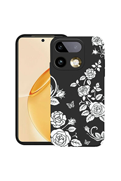 bestcase ®   Θήκη TPU Υπέρλεπτη Husa για Realme 16 Pro 5G, Φλοράλ - Μαύρο Τρι...