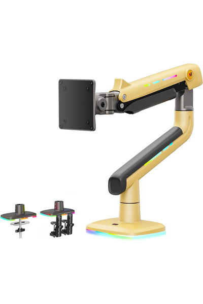 NB ERGONOMIC ذراع شاشة ألعاب | زنبرك غازي | دوران 360 درجة | RGB | مناسب لمقا...