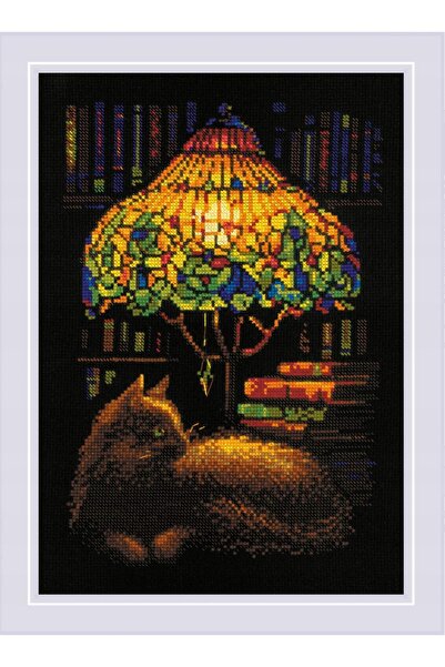NO BRAND Riolis 2281 Noapte de Carte - Kit de Broderie în Cruce 21X30 cm