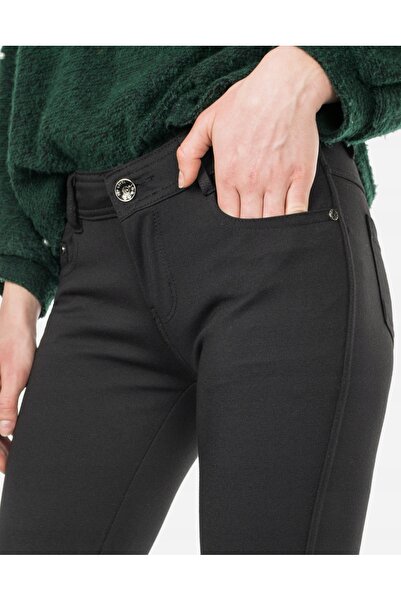 NO BRAND Pantaloni negri eleganți de damă, blugi skinny cu talie înaltă 15080 L