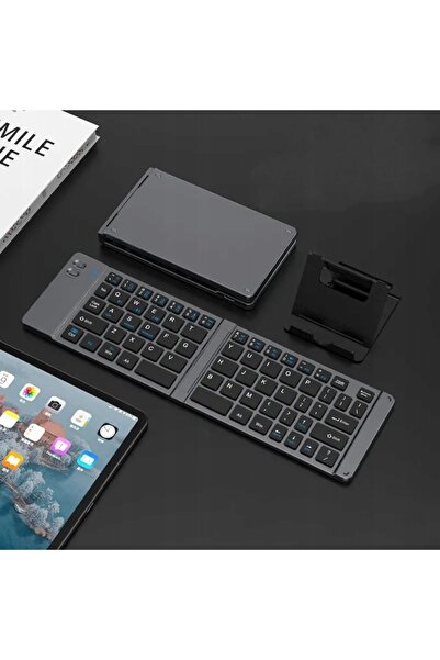 NO BRAND Set wireless de tastatură și mouse pliabile Bluetooth din grafit