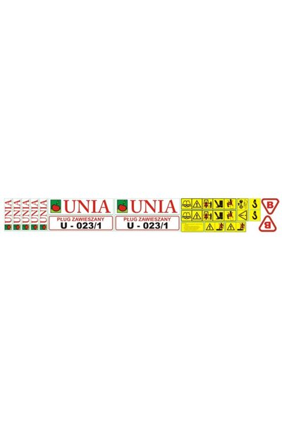 NO BRAND Autocolante pentru cuplajul plugului unia u-023/1
