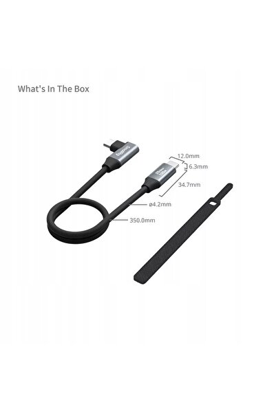 NO BRAND Smallrig 4790 Cablu de date USB-C (drept) la USB-C (unghiular) 35 cm