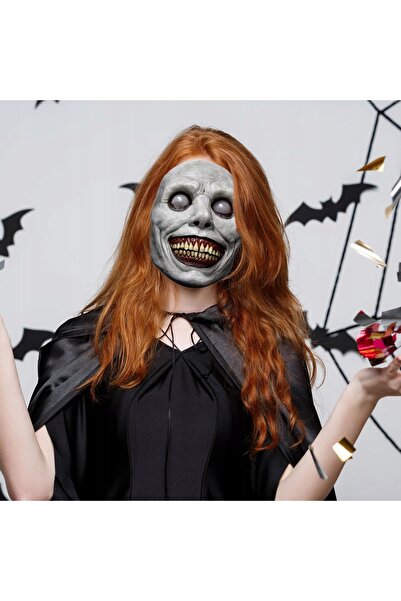 NO BRAND Mască de Halloween Exorcist, zâmbitoare, înfricoșătoare, din latex, ...