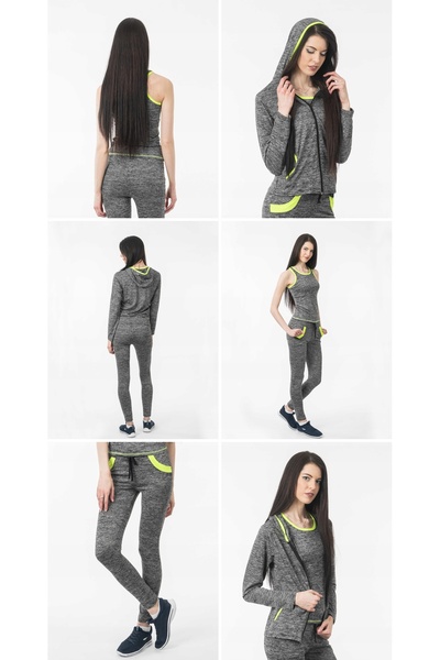 NO BRAND Trening de damă: Tricou, Pantaloni tip boxer, Colanți, Bluză sport F...