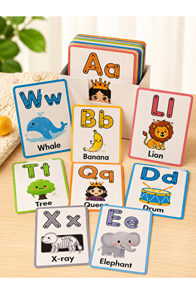Casuta cu Minuni Carduri Educaționale ABC în Limba Engleză – Alfabet cu Imagi...