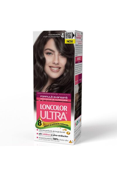 Loncolor Ultra Vopsea pentru Par, Loncolor Ultra, 4 Castaniu Mediu