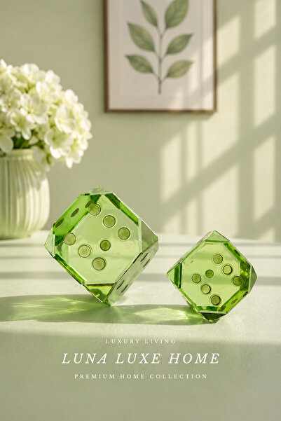 Crystal Dice Collection | Premium Dekoratif Kristal Cam Zar Seti