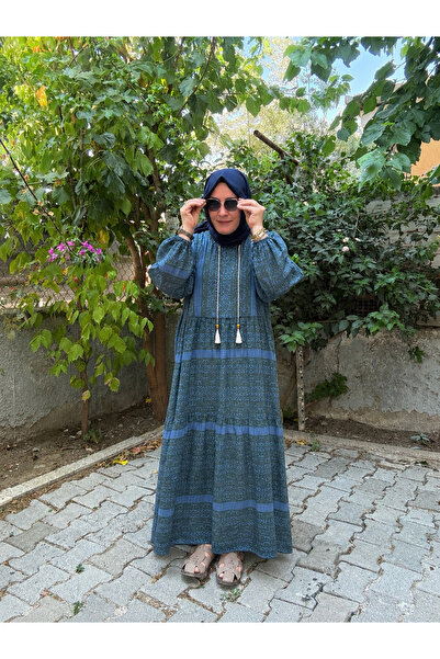 Meryemce Butik %100 pamuklu müslin keten elbise( 38-48 beden arası)
