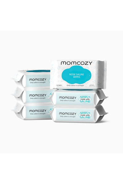 Momcozy Комплект от 6 опаковки бебешки кърпички за нос с физиологичен разтвор