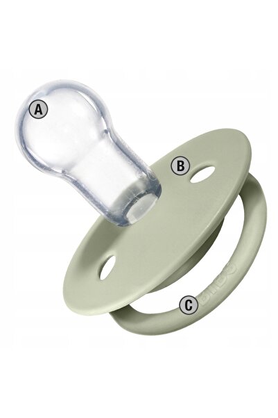 NO BRAND Smoczek Bibs De Lux Set Rotund 2 Bucăți Silicon 0-36 luni Verde Salv...