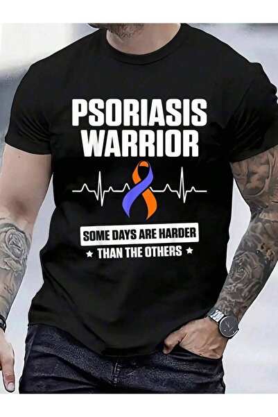 799 100% Cotton Psoriasis Survivor Instructions Warrior DA1 T-Shirt Men's Wom...
