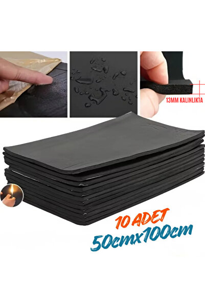 evimdeyokyok Ticari Araç Karavan Panelvan Oto Ses Yalıtım Malzemesi 13mm Kalınlıkta 50cmx100cm (10Adet)