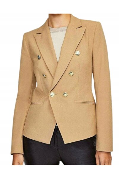 NO BRAND Sacou bej cu nasturi aurii, mâneci lungi, Karen Millen 38