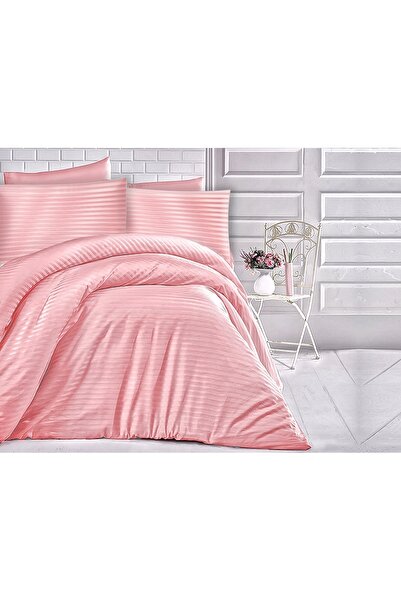 NO BRAND Lenjerie de pat din satin, cu dungi, culoare uni, 200X220, Cizgili P...