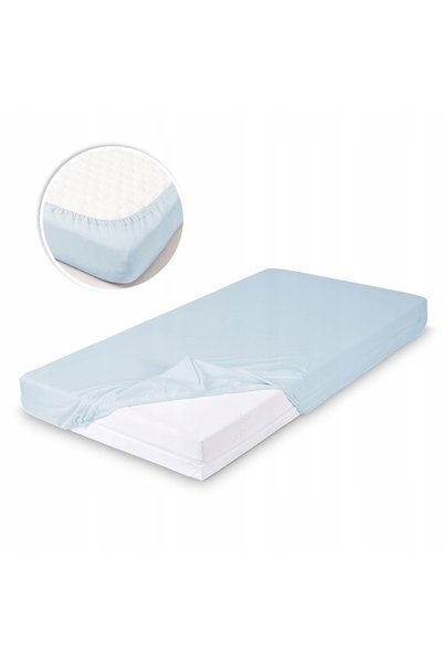 BabyMatex Cearșaf de pat din jerseu de bambus 70x140x10 BAMBOO cu elastic Alb...