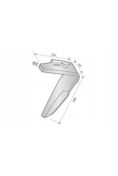 NO BRAND Dinte de armă activă stânga 300mm Amazone 954427