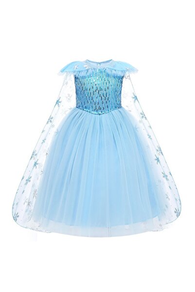 NO BRAND Rochie Costum Elsa Frozen Perucă Carnaval Bal 140 146 cm