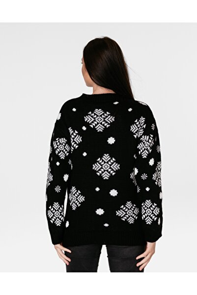 NO BRAND Pulover de damă cu model de Crăciun, Pulover cu reni pentru sărbător...