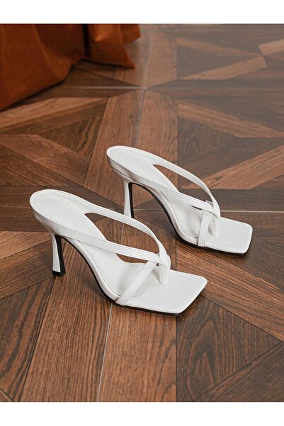 NO BRAND G01S001 Papuci Japonki cu toc stiletto alb Shein 36